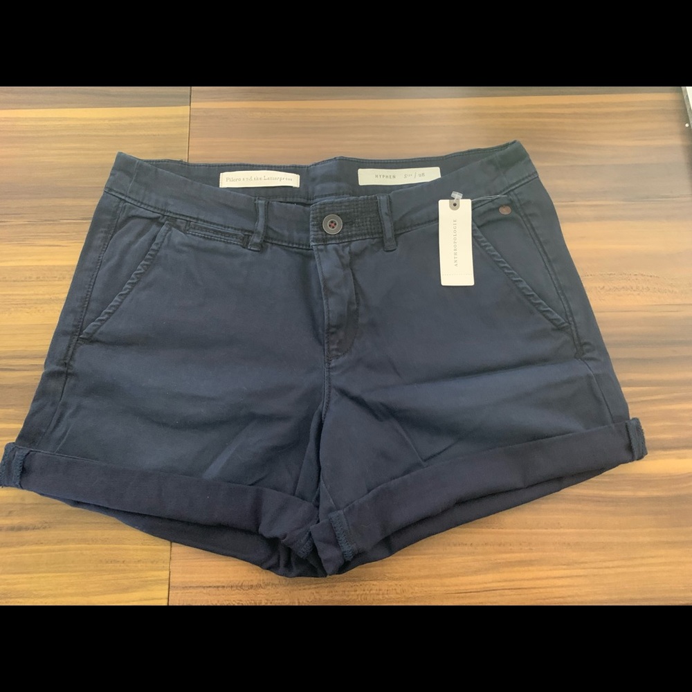Pilcro Hyphen Shorts - Navy, size 28 - NWT